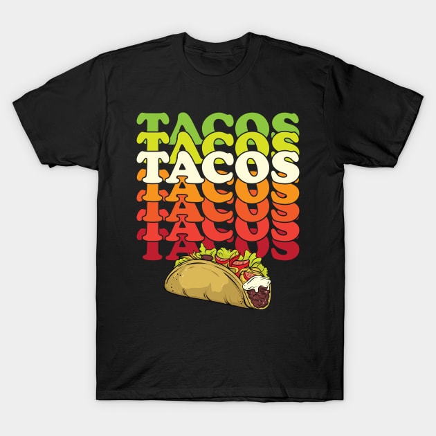 Retro Taco T-Shirt by tommartinart